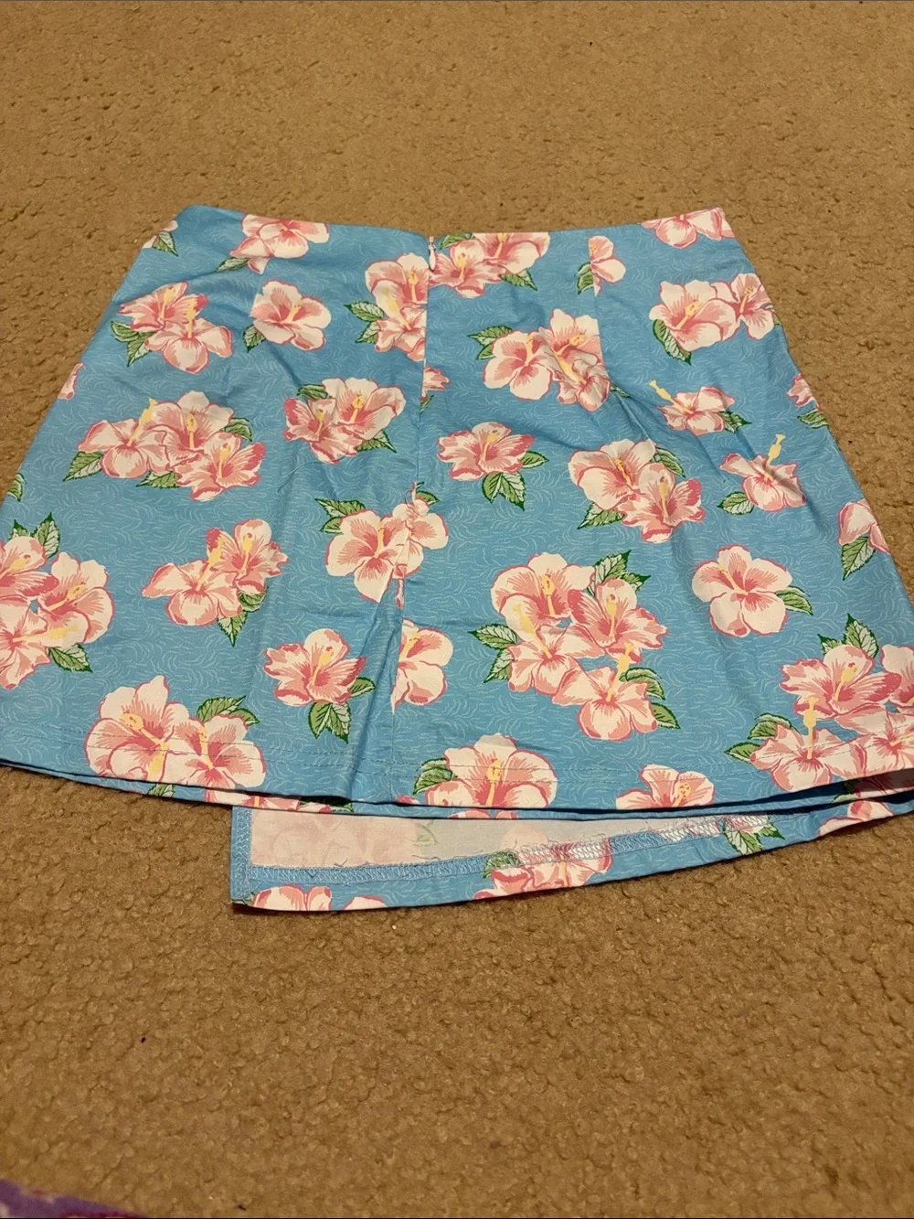 dELiA*s Brown Lace Trim Crop Top & Blue Floral Mini Skirt - Picture 13 of 14